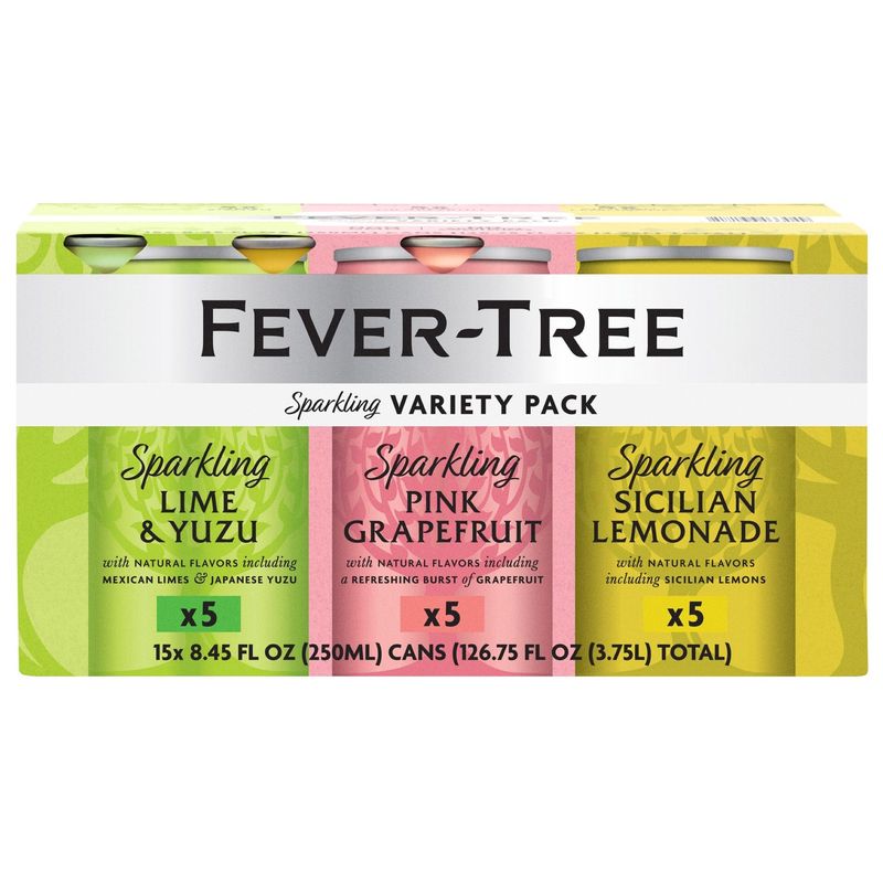 Fever Tree Sparkling Variety Pack 15 Pack 8.45 oz Ea