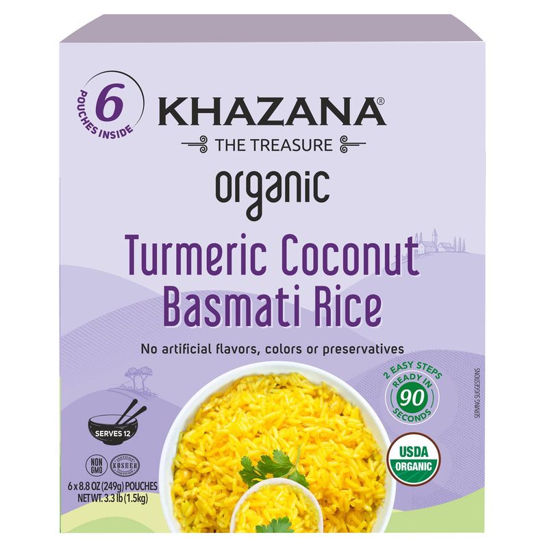 Khazana Org Turmeric Coconut Basmati Rice 6/8.8oz