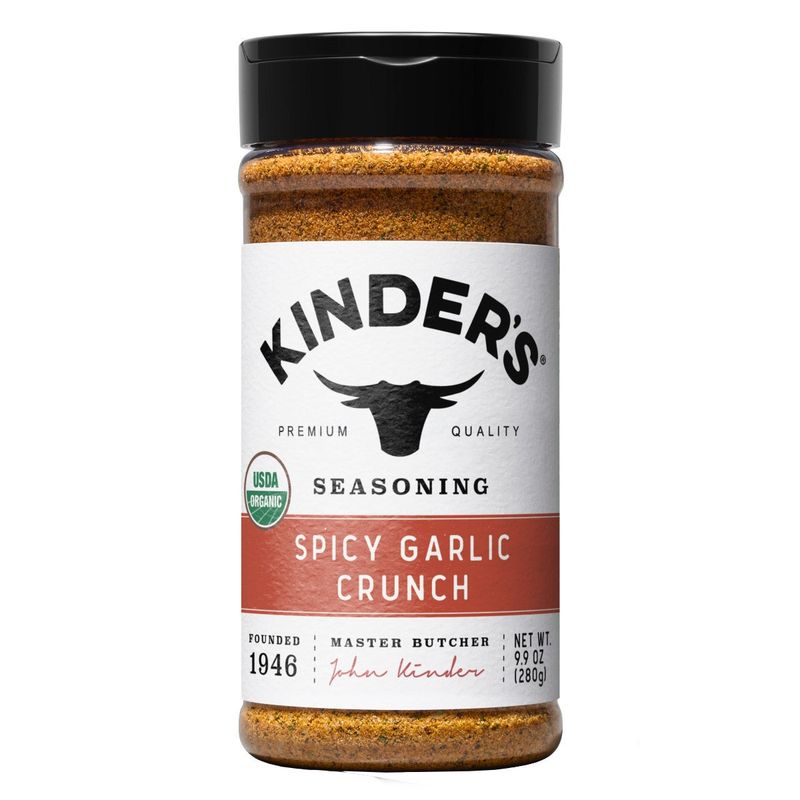 Kinder'S Organic Spicy Garlic Crunch 9.9 Ounce