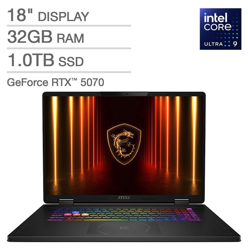 Msi Crosshair 18¨ Gaming Laptop Nvidia Geforce Rtx5070