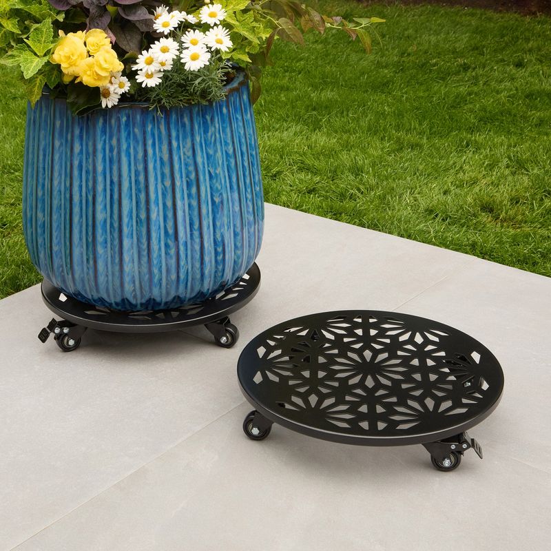 Steel Planter Caddy Set Of Two