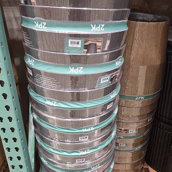 Round Wood-Look Resin Planter 2pk 16.5¨ Diameter