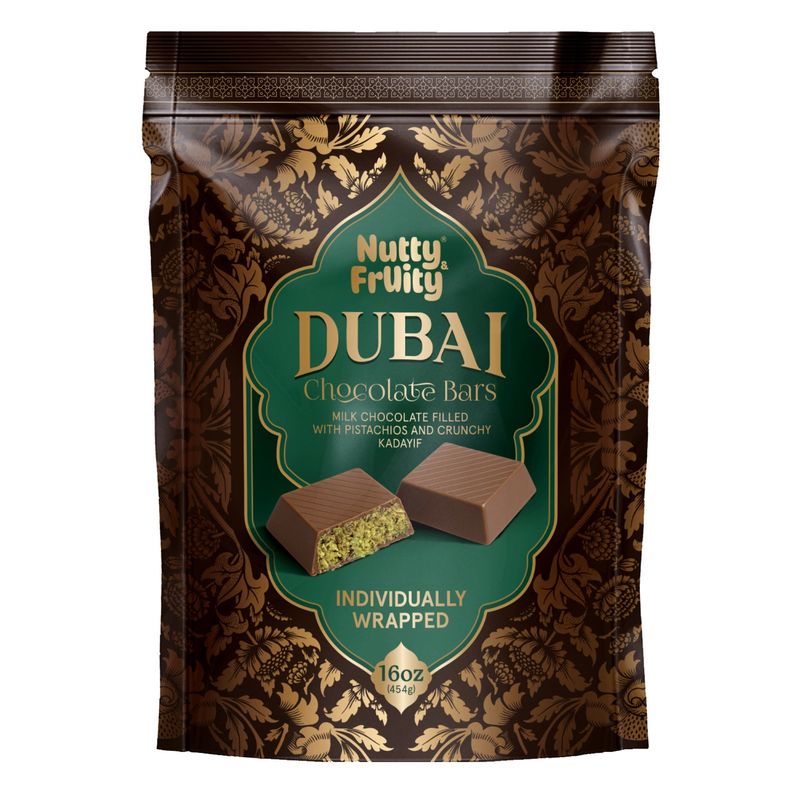 Nutty & Fruity Dubai Style Chocolate Bars 16 oz