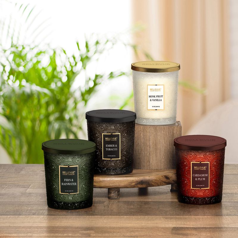 Bellevue Luxury Fall Candles 12 Oz, 4 Pack