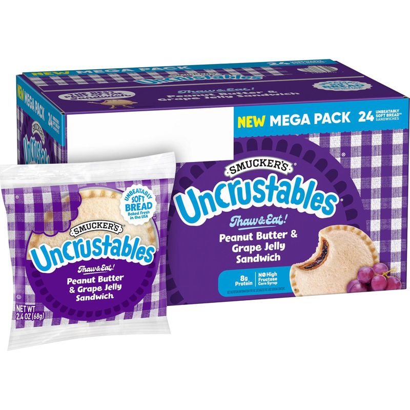 Smuckers Uncrustables Peanut Butter/Grape 24/57.6 oz