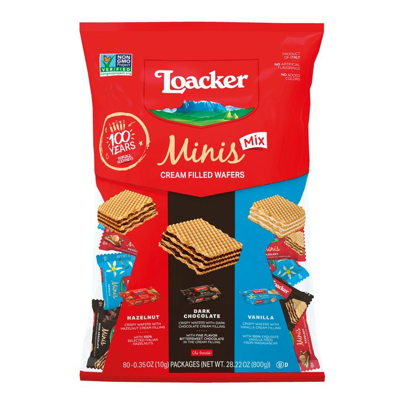 Loacker Mini Wafer Cookies 80 Count Bag