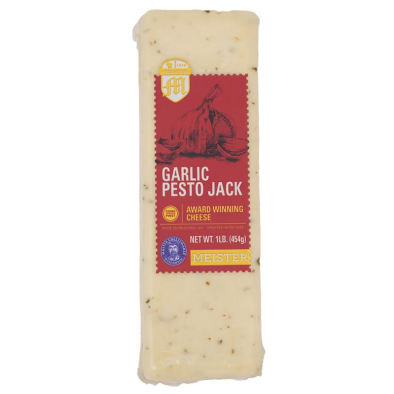 Meister Cheese Garlic Pesto Jack 16 Ounce Package