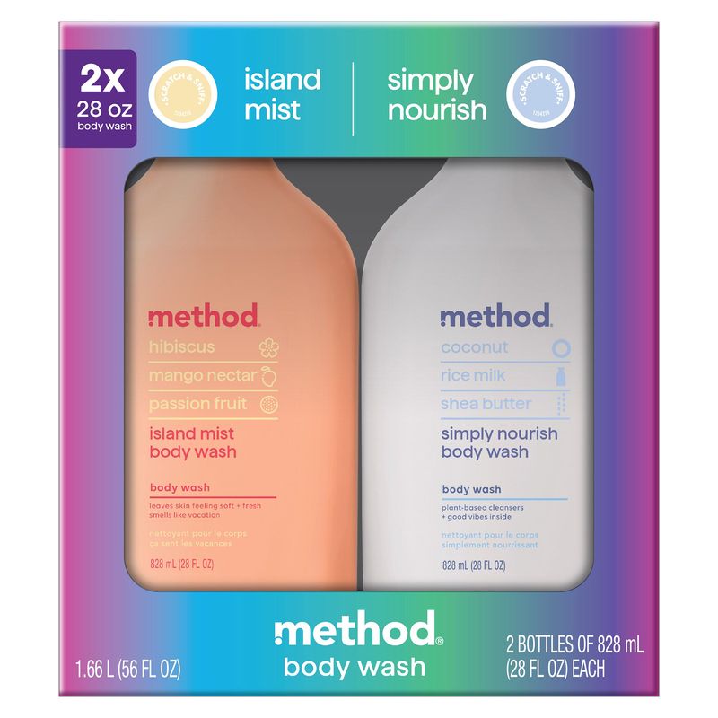Method Body Wash 2/28 oz Bottles