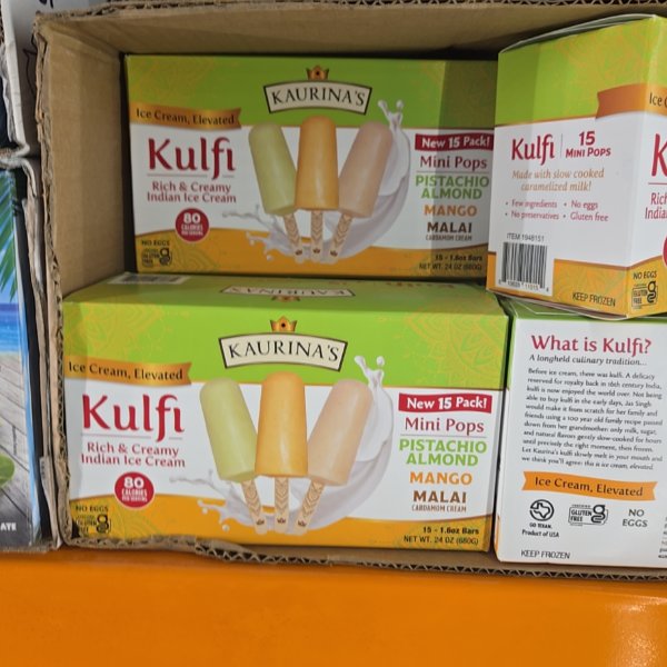 Kaurina'S Kulfi Pistachio/Mango/Malai 15 Count 24 Ounces