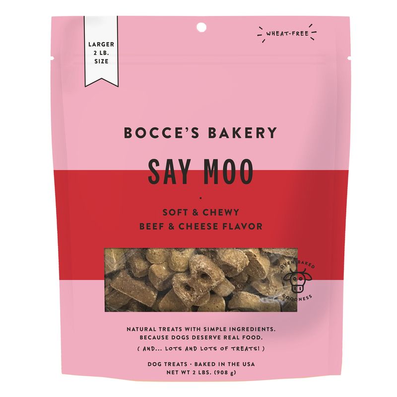 Bocce'S Bakery Say Moo Dog Treats Beef & Cheddar 32 oz