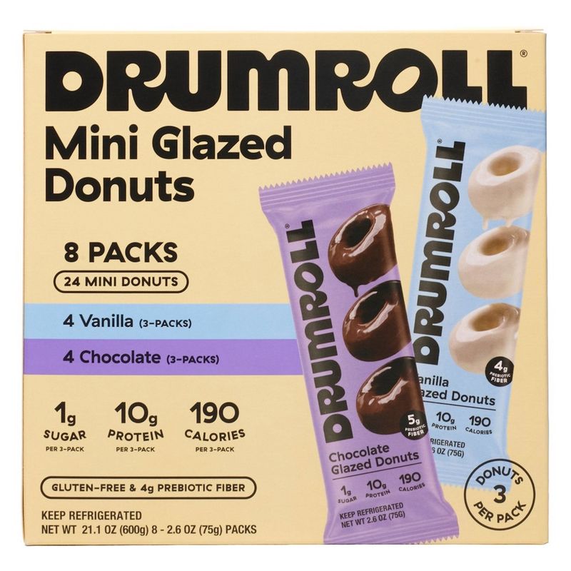 Drumroll 10g Protein Donuts 8ct (1.3 Lbs)