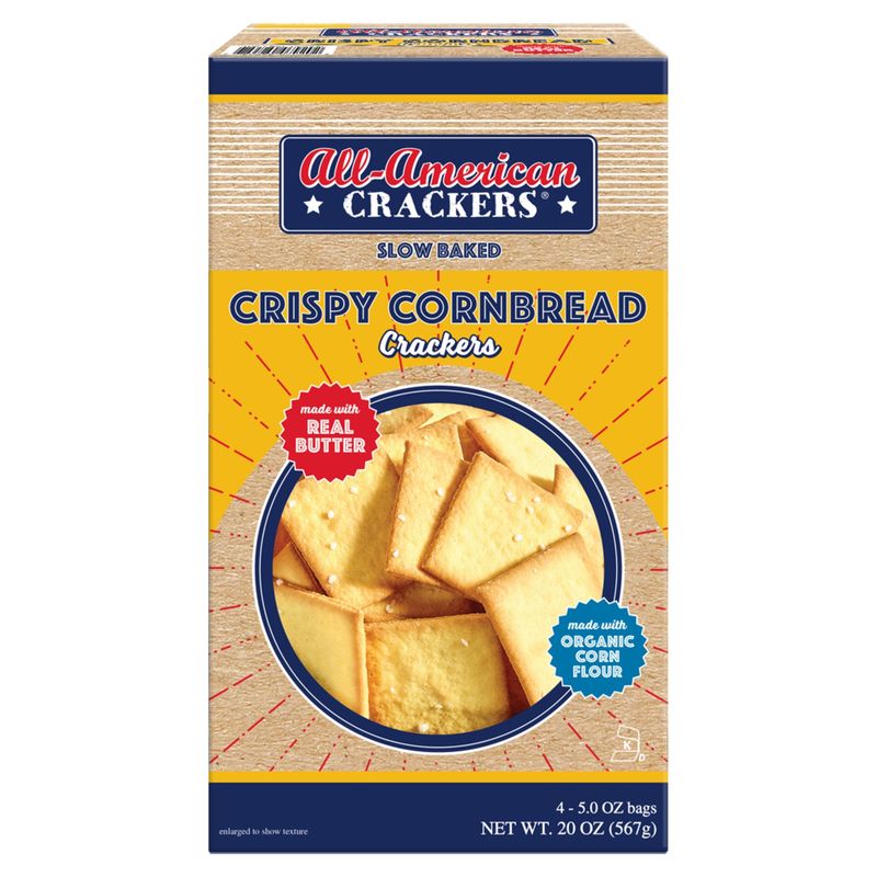 All American Crackers Crispy Cornbread 4/5oz (1.25lbs)