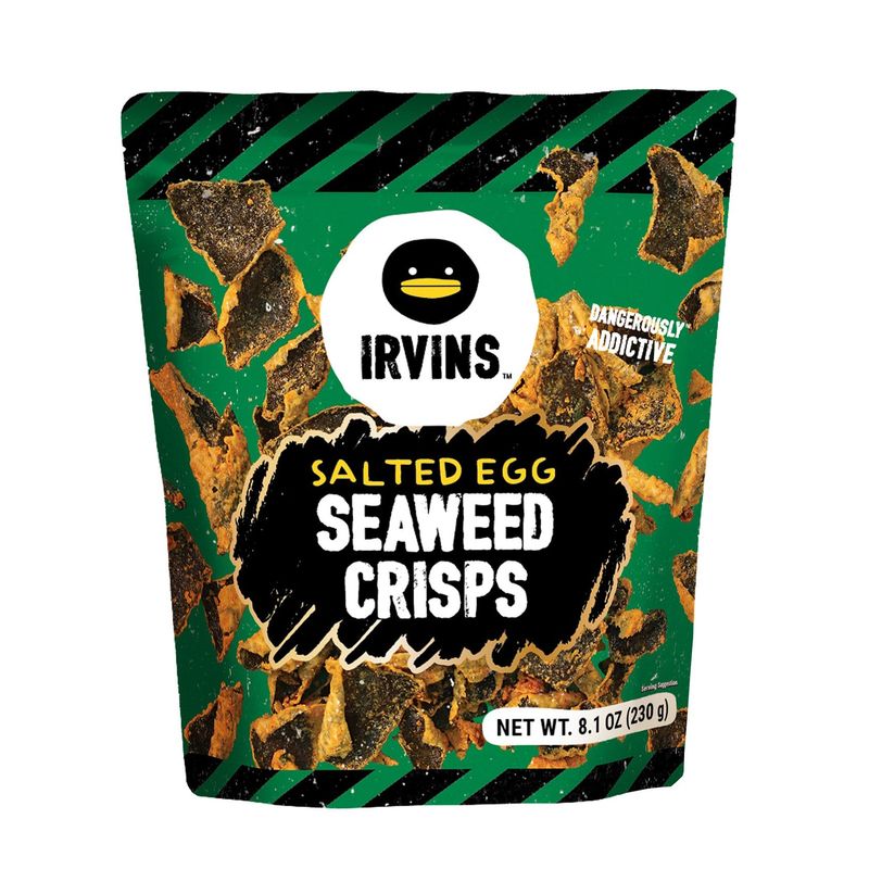 Irvins Salted Egg Seaweed 8.1 Ounce Bag