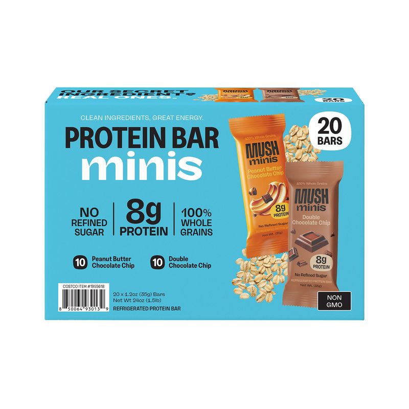 Mush Protein Bar Minis 24.6 Ounce Box