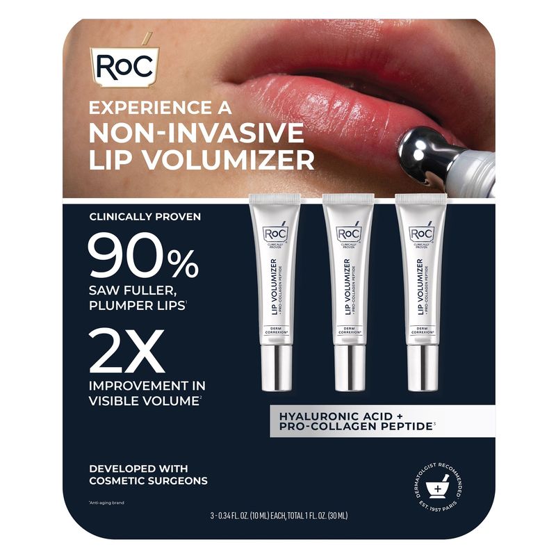 Roc Derm Correxion Lip Volumizer 0.34 Oz/3pk