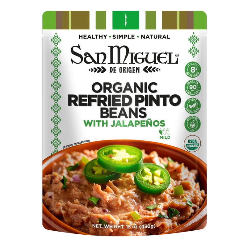 San Miguel Organic Refried Pinto Beans 6/15 oz