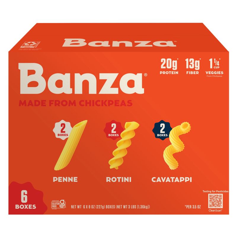 Banza Chickpea Pasta Vrty 6/8 oz