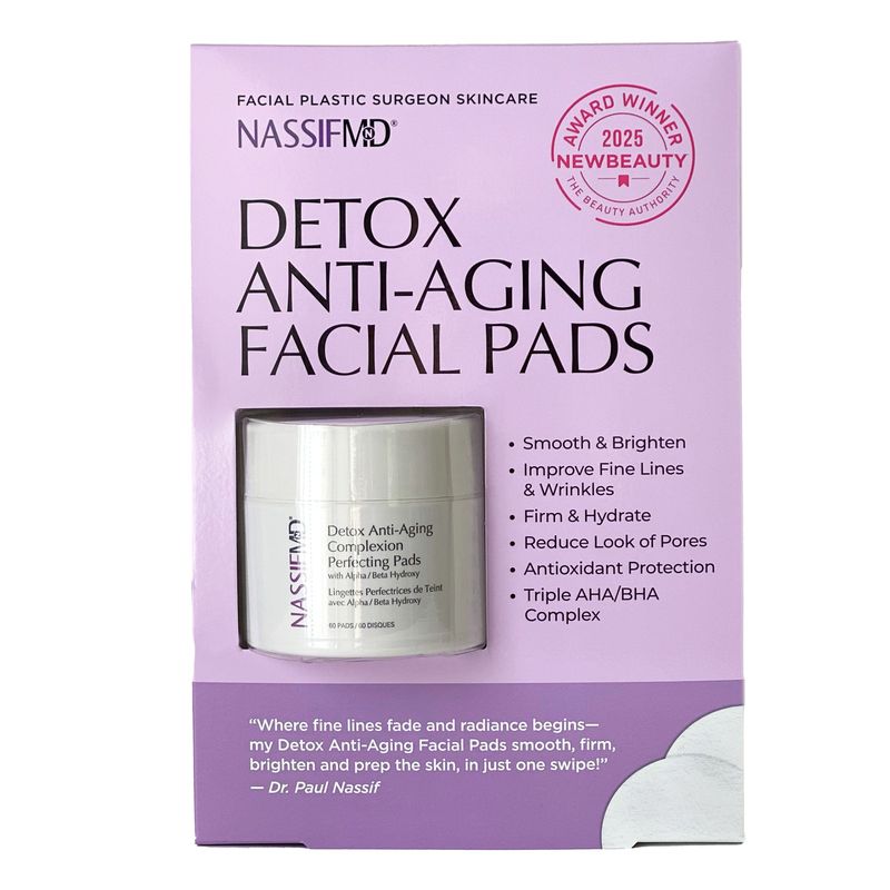 Nassifmd Skincare Detox Facial Pads 60 Ct.