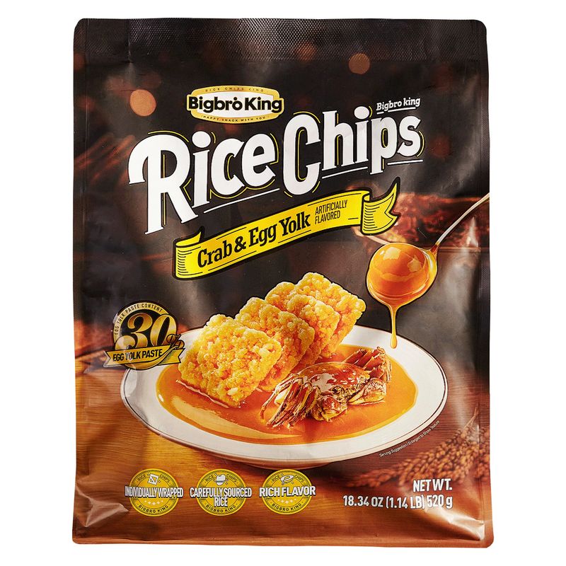 Big Bro Crab Egg Yolk Rice Chips 18.34oz