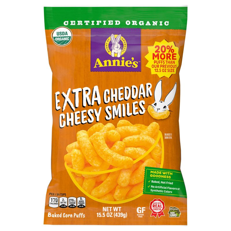 Annie'S Organic Cheesy Smiles 15.5 oz