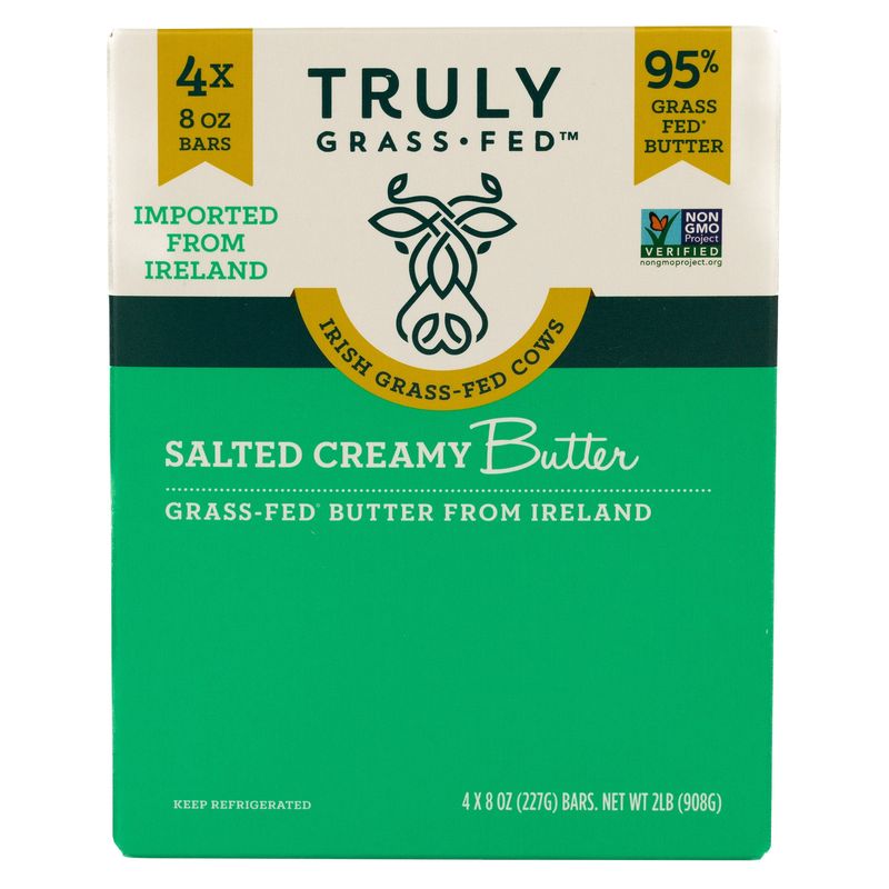 Truly Grass-Fed Irish Butter Salted 4/8 oz