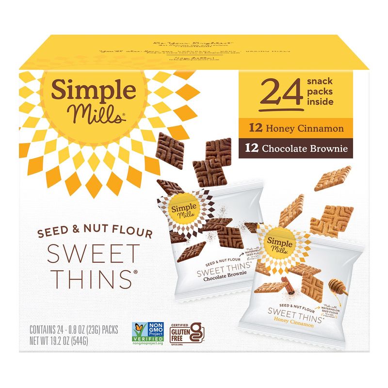 Simple Mills Sweet Thins Variety 24 Pack .8 Ounces Each