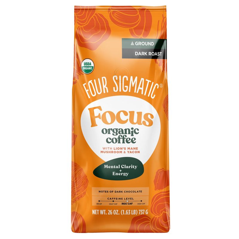 Organic Four Sigmatic Focus Ground Coffee 26 Ounces