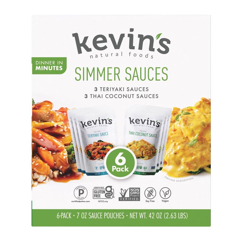 Kevin'S Simmer Sauces Coconut/Teryaki 6/7 oz (2.63lbs)