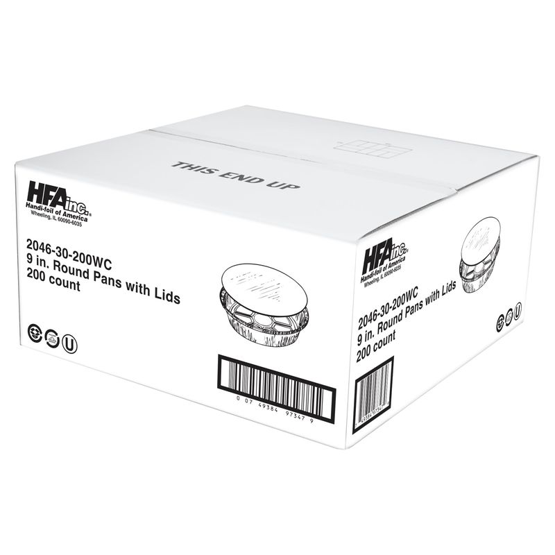 Handi-Foil Of America 9¨ Round With Lid 200 Count
