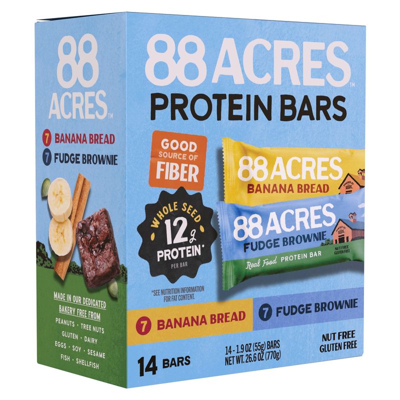 88 Acres Protein Bar Variety 14/1.9 oz (1.66 Lb)