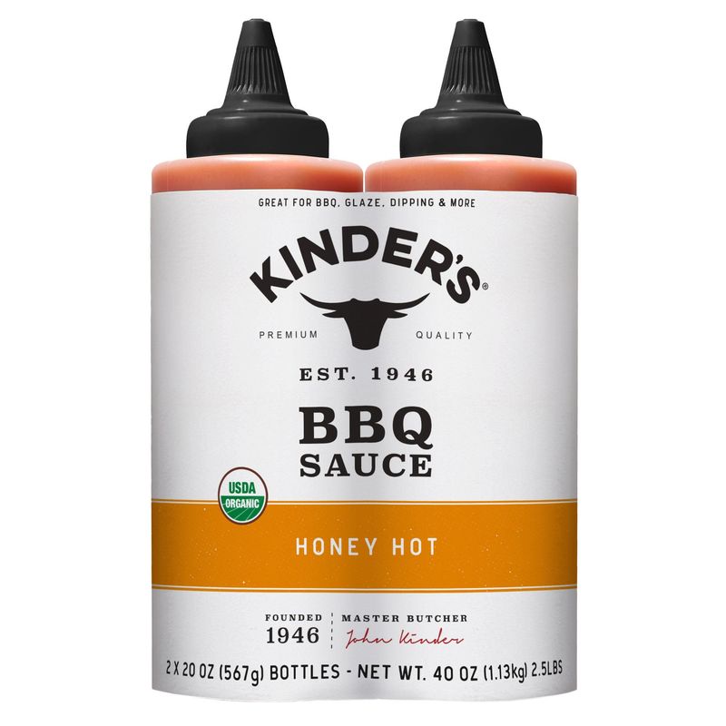 Kinder'S Organic Honey Hot BBQ Sauce 2/20 oz