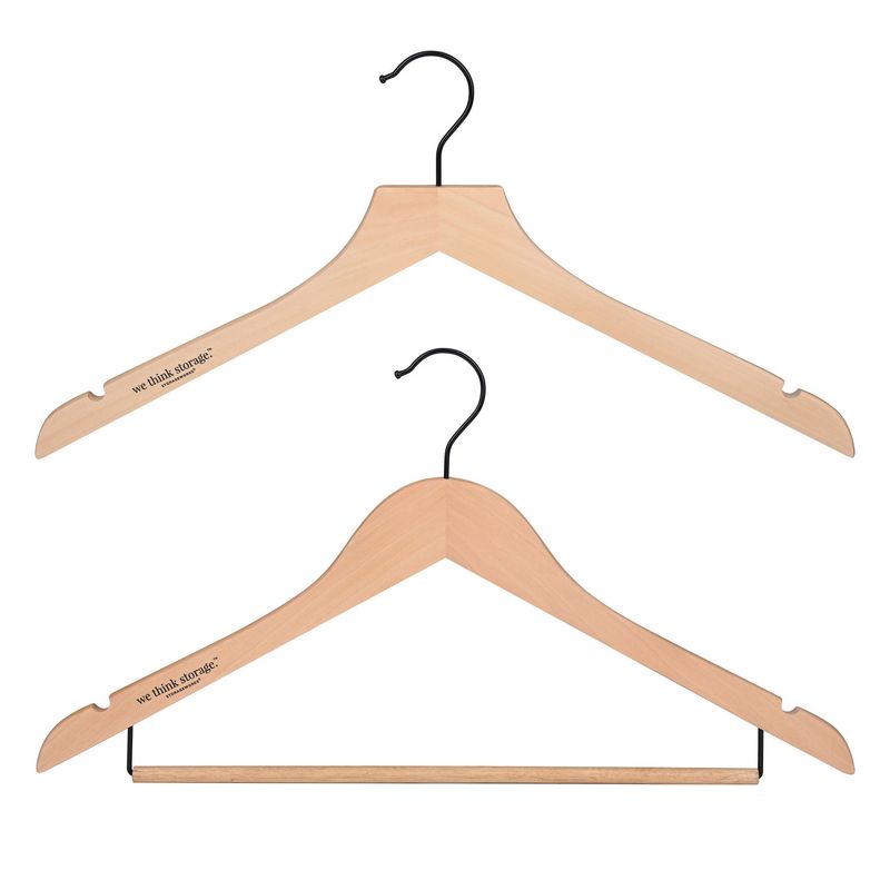 Wood Hanger, Brown 30pk