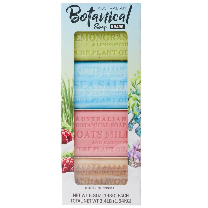 Australian Botanical Goat Milk Bar Soap 8-Pack, 6.8oz