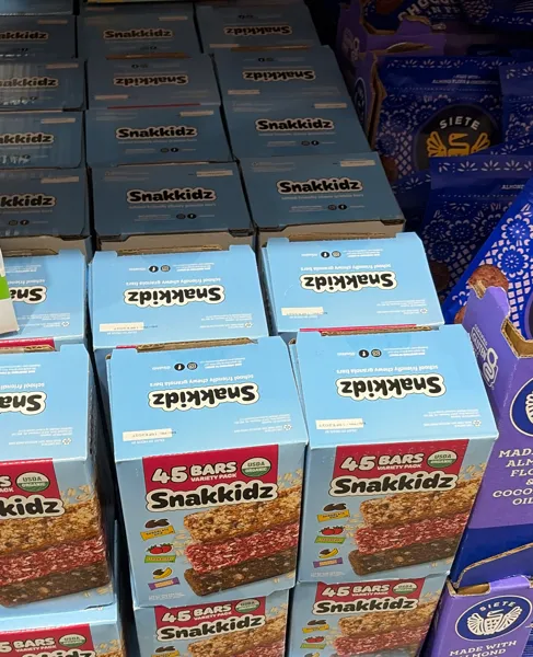 Snakkidz Organic Granola Bars 45 ct