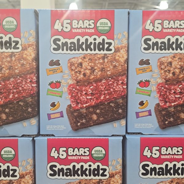 Snakkidz Organic Granola Bars 45 ct