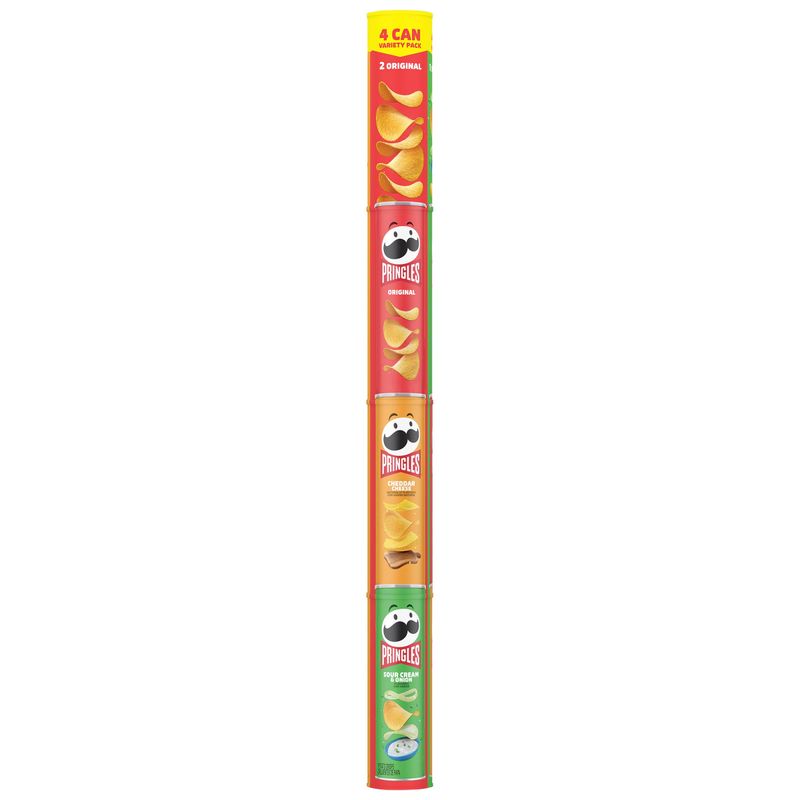 Pringles XXL Tube Original, Cheddar & Sour Cream 4ct Tube