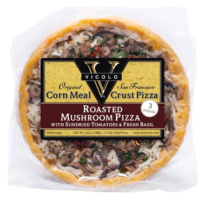 Vicolo Roasted Mushroom Pizza 3 Pack 15.4 Ounces Ea