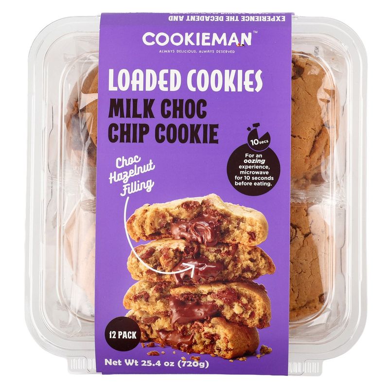 Cookieman Loaded Choc Chip Cooki 12 Count Container