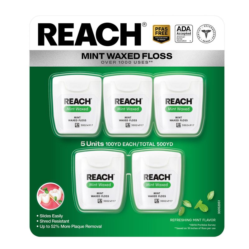 Reach Mint Waxed Floss 5x100yd