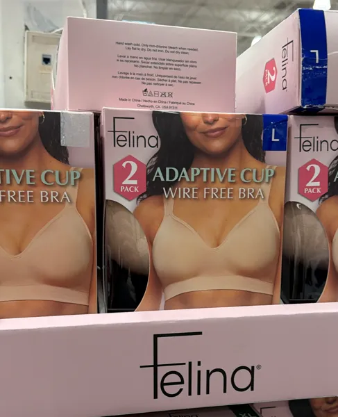 Felina Women'S Adaptive Cup Bra 2pk