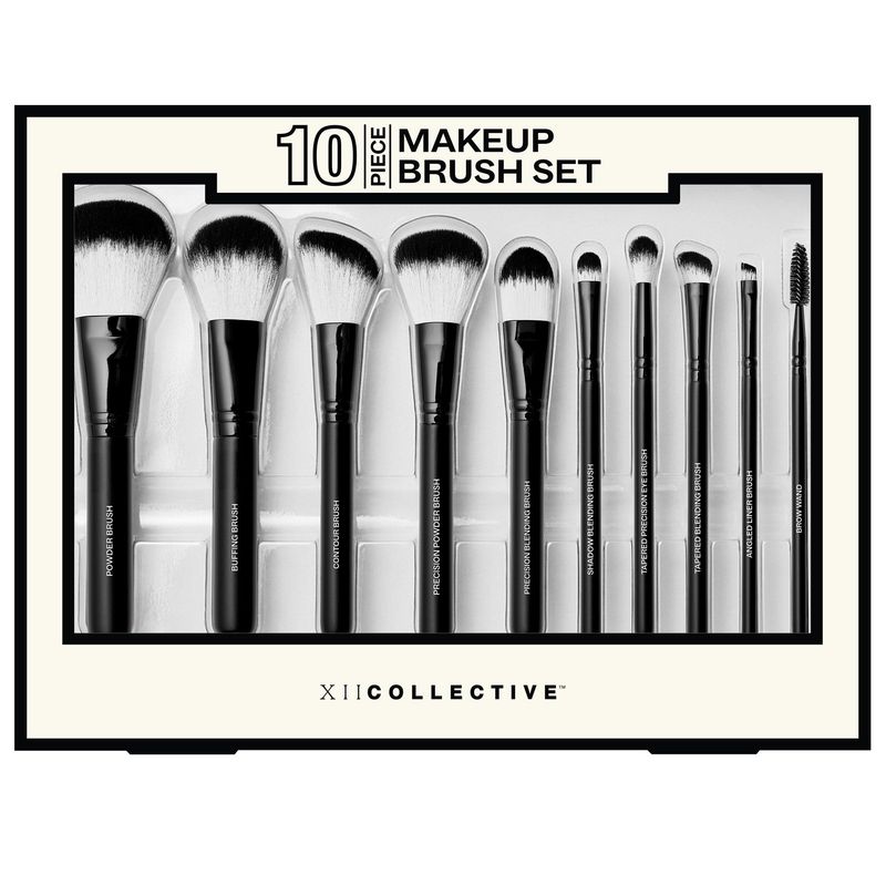 Xii Collective Makeup Brush Set 10-Piece