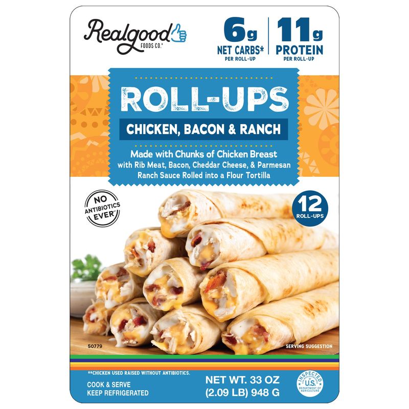 Real Good Food Rollups Chicken Bacon Ranch 33 oz