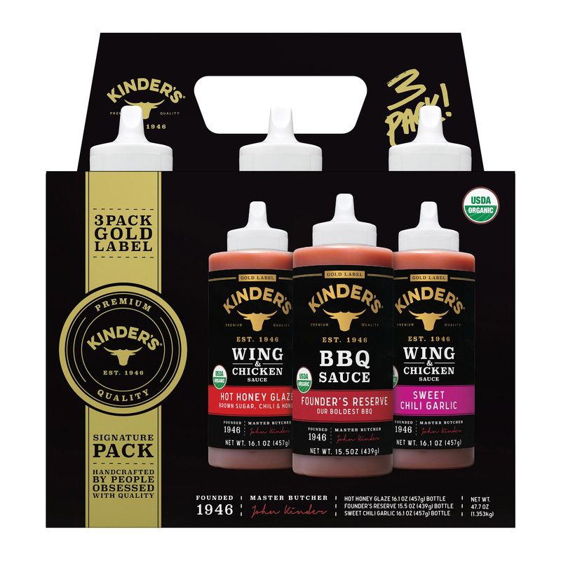 Organic Kinder'S Gold Dipping Sauce Variety 3 Pack 47.7 Ounces