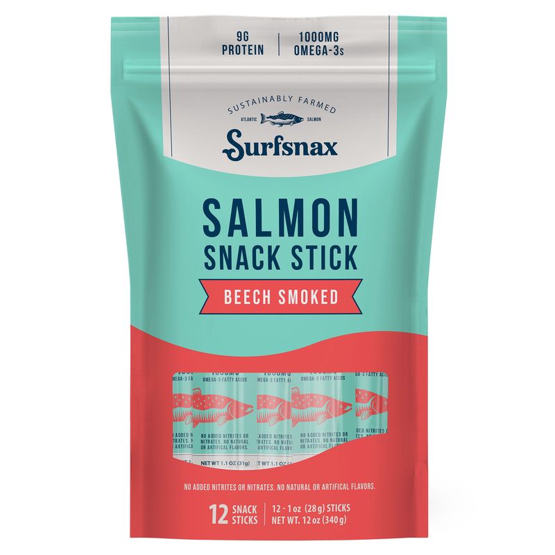 Surfsnax Salmon Stick 12ct/1 oz (0.75 Lb)