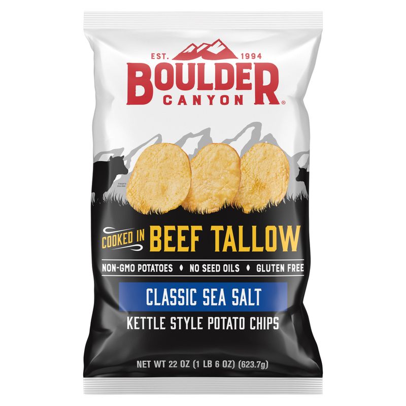 Boulder Canyon Beef Tallow Chips 22 Ounce Bag