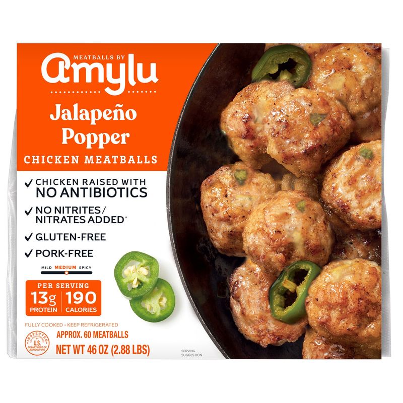 Amylu Abf Chicken Meatballs Jalapeno Popper 46oz