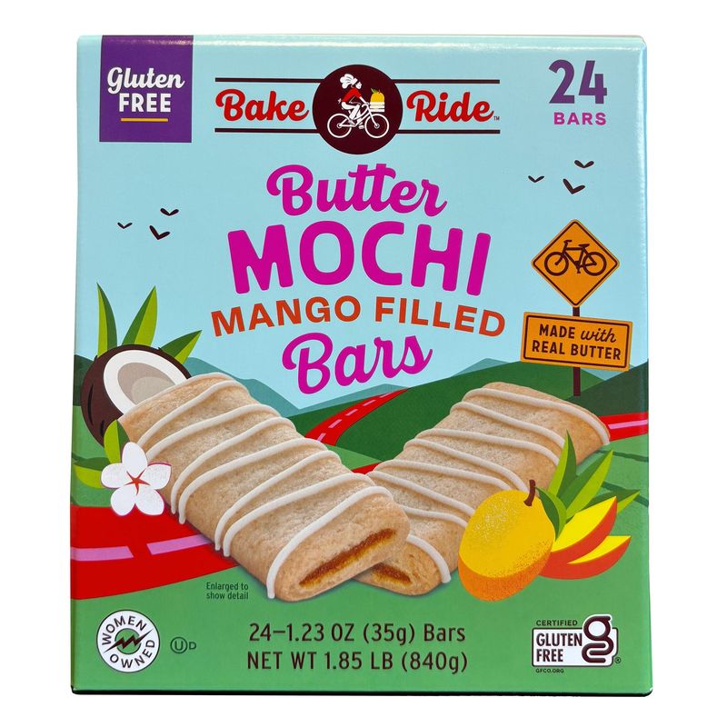 Bake Ride Mango Butter Mochi Bar 24ct 1.85lbs