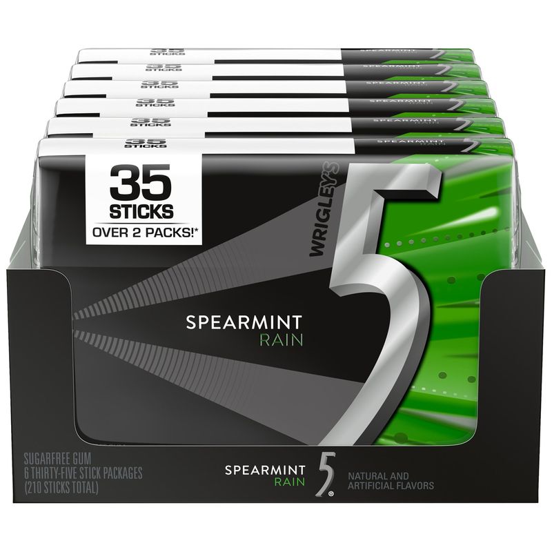 Wrigley'S 5 Spearmint Rain Mega Pack Gum 6 ct / 35 PC