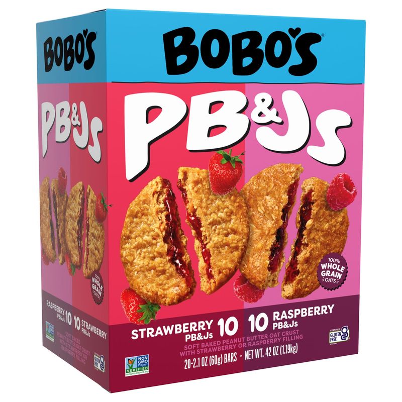 Bobo'S Pb&J Strawberry/Raspberry 20 Ct/2.1 oz