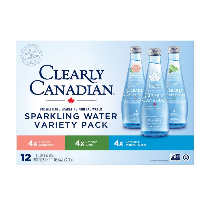 Clearly Canadian Sparkling Water Vty 12 ct / 11 oz